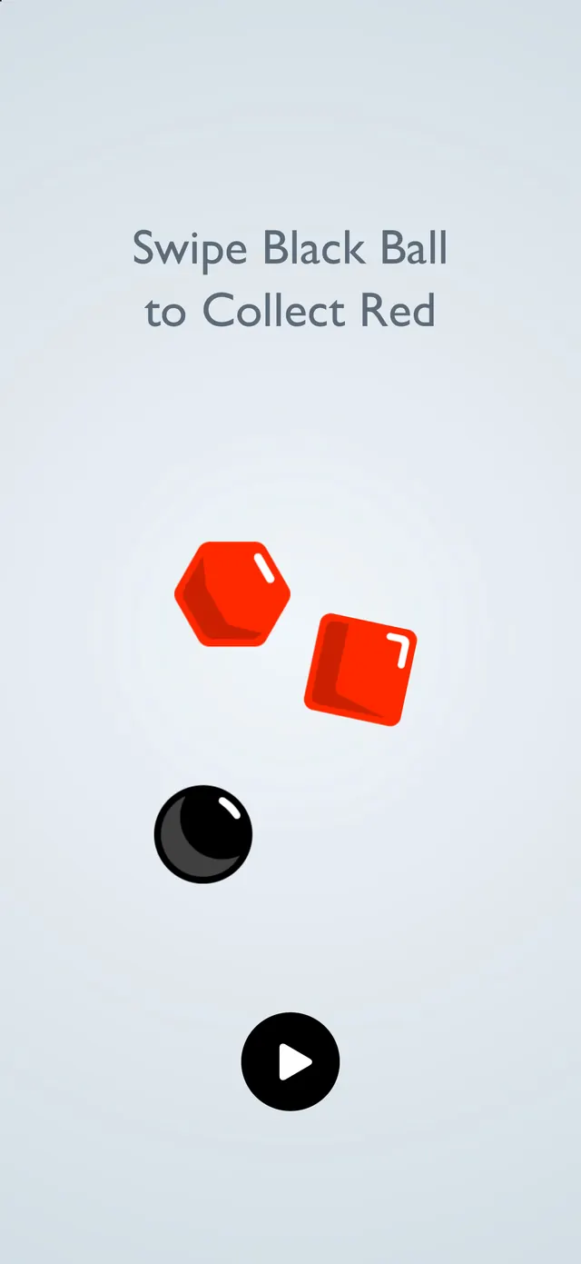 Swipe the black ball to collect red