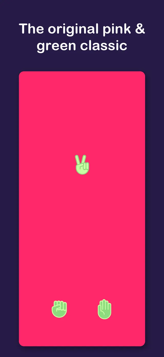 The original pink and green look