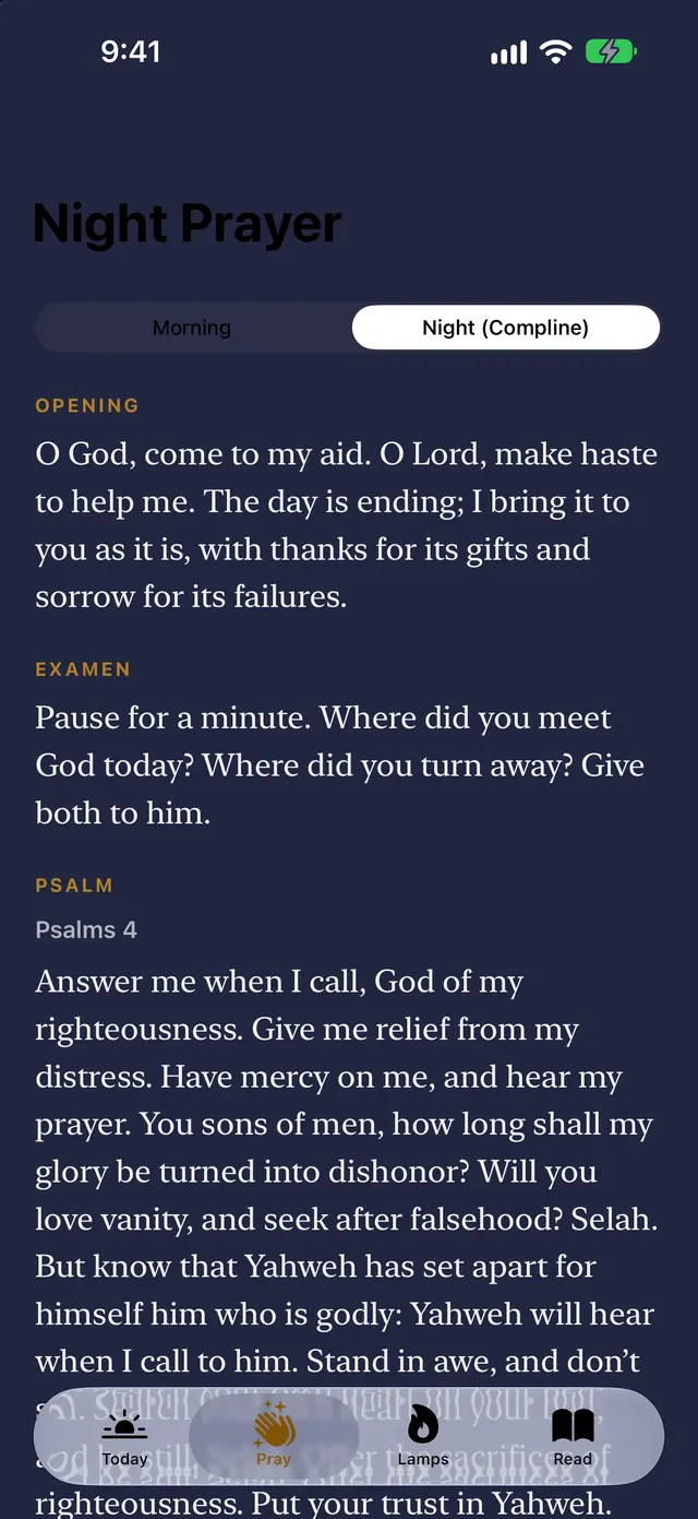 Night Prayer (Compline)